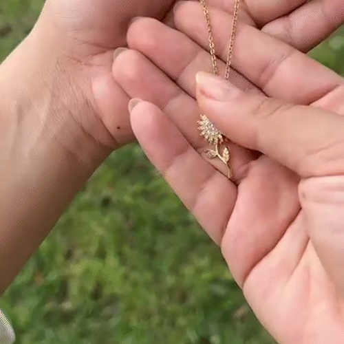 Collar Giratorio Girasol Brillante